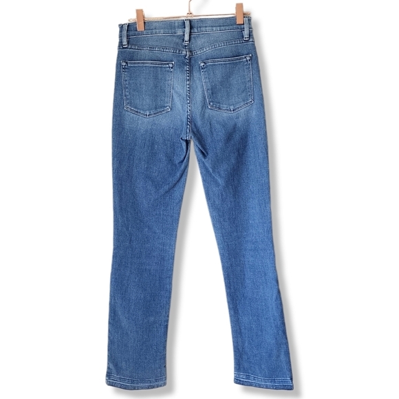 FRAME Le High Straight Jeans in Oshea raw hem size 24 - Picture 2 of 12